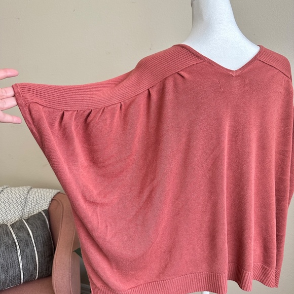 Anthropologie Dolman Sleeve Oversized Sweater Rust Brown - S - Picture 4 of 13